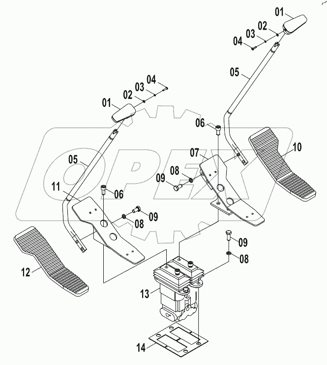  12E0237 PILOT HYDRAULIC SYSTEM (L)