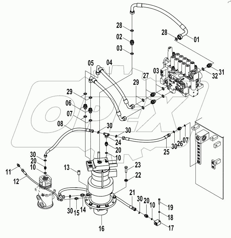  15E0665 MAIN HYDRAULIC SYSTEM (D)