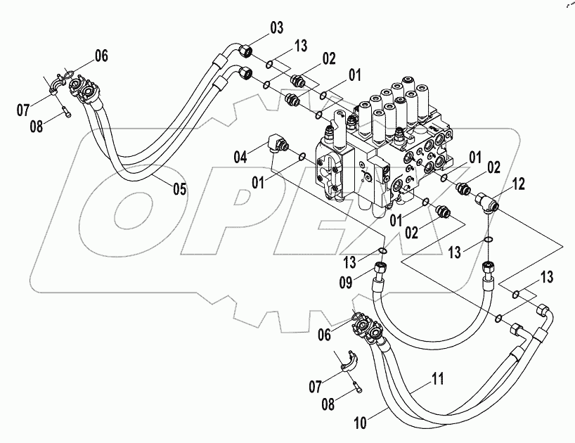 15E0665 MAIN HYDRAULIC SYSTEM (F)