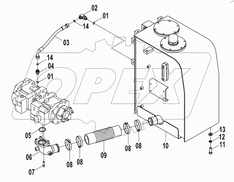  15E0817 MAIN HYDRAULIC SYSTEM (B)