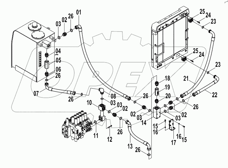  15E0817 MAIN HYDRAULIC SYSTEM (C)
