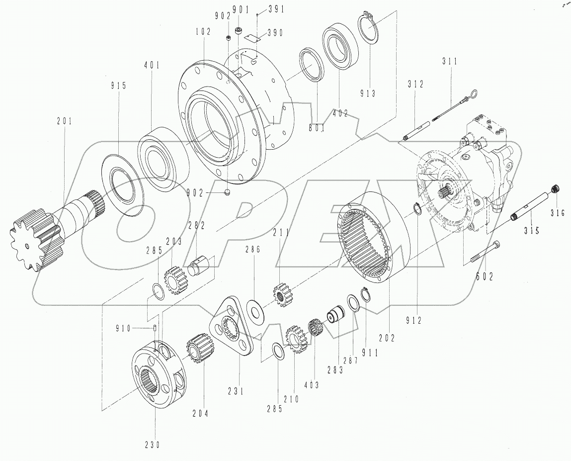  41C1096 000 REDUCTION GEAR