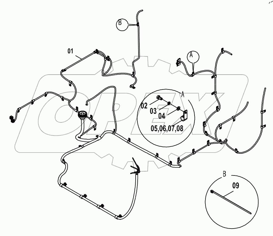  46C5542 FRAME WIRING AS (D)