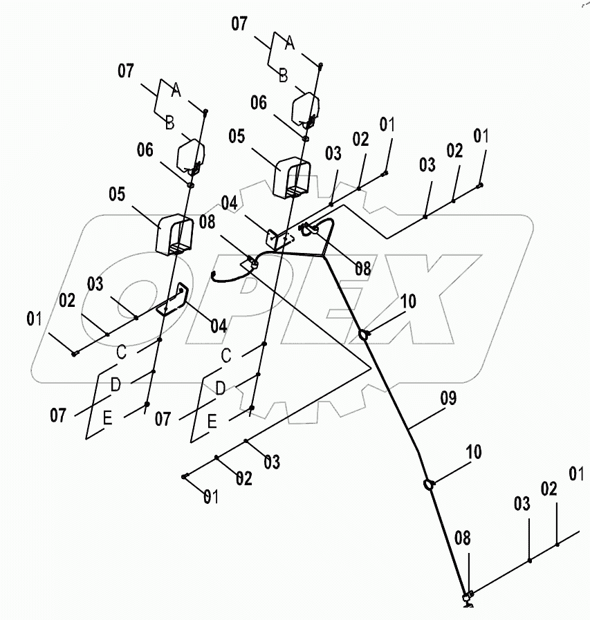  46C5542 FRAME WIRING AS (E)