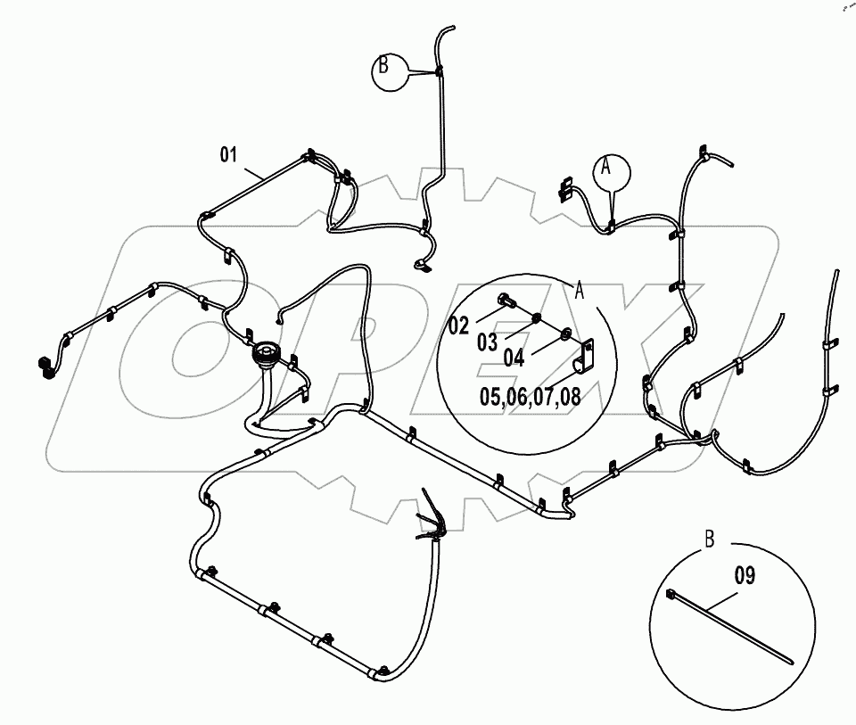  46C6347 FRAME WIRING AS (D)