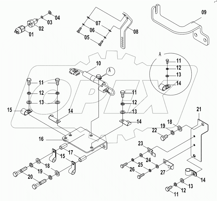  46C5543 ENGINE WIRING AS (A)