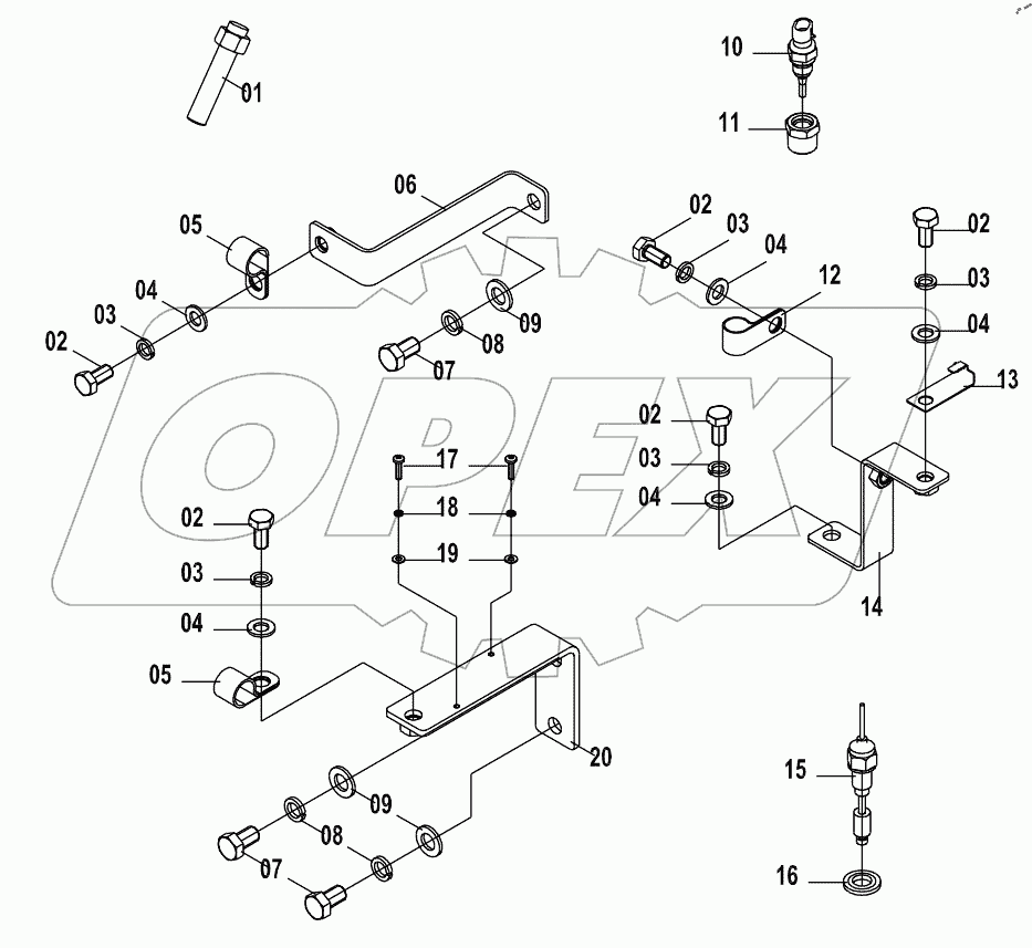  46C5543 ENGINE WIRING AS (B)