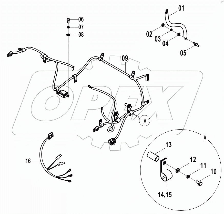  46C5543 ENGINE WIRING AS (C)
