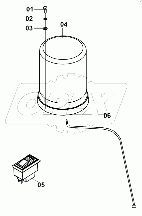  46C3649 001 ROTATING BEACON WIRING AS