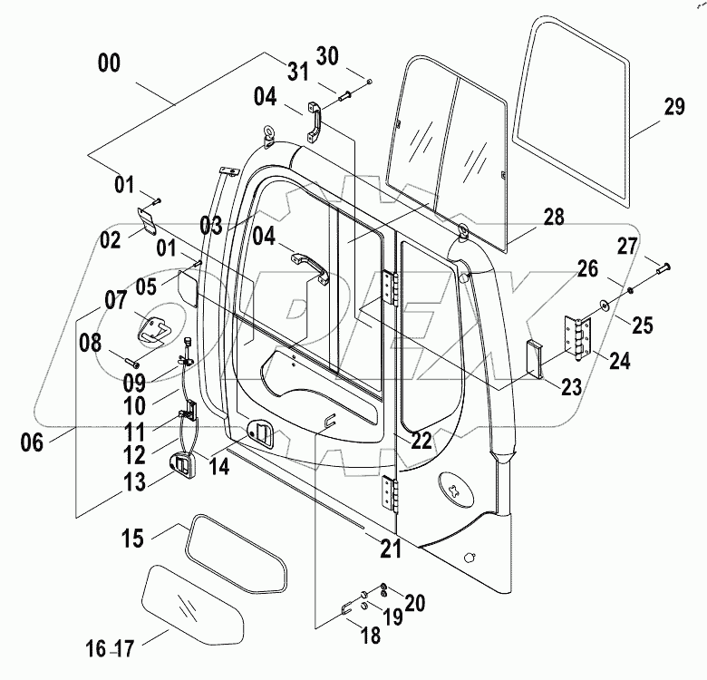  47C1498 CABIN ASSY (B)