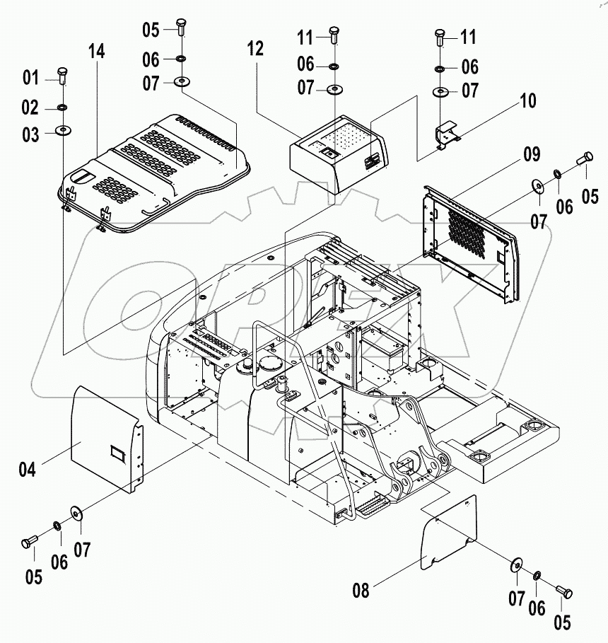  44E0357 ENGINE HOOD AS (A)