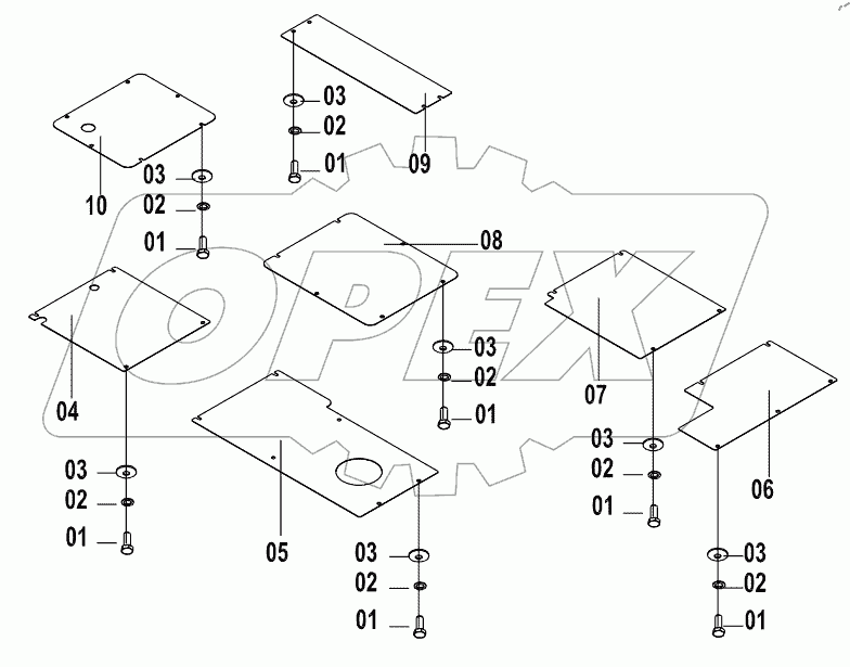  44E0357 ENGINE HOOD AS (E)