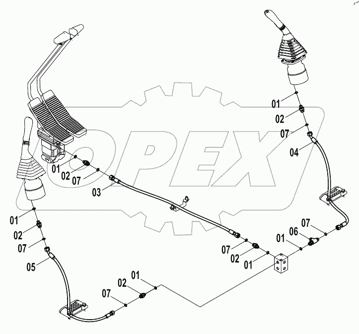  12E0164 PILOT HYDRAULIC SYSTEM (B)