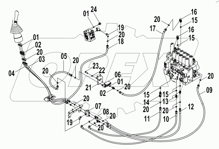  12E0164 PILOT HYDRAULIC SYSTEM (D)