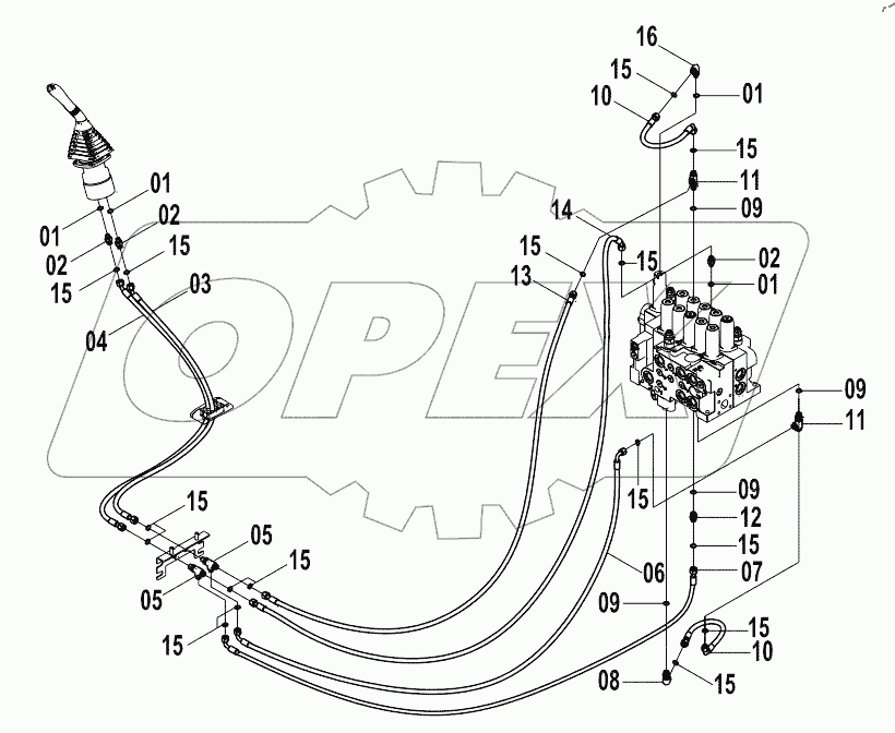  12E0164 PILOT HYDRAULIC SYSTEM (E)