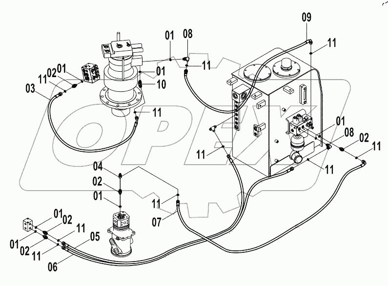  12E0164 PILOT HYDRAULIC SYSTEM (I)