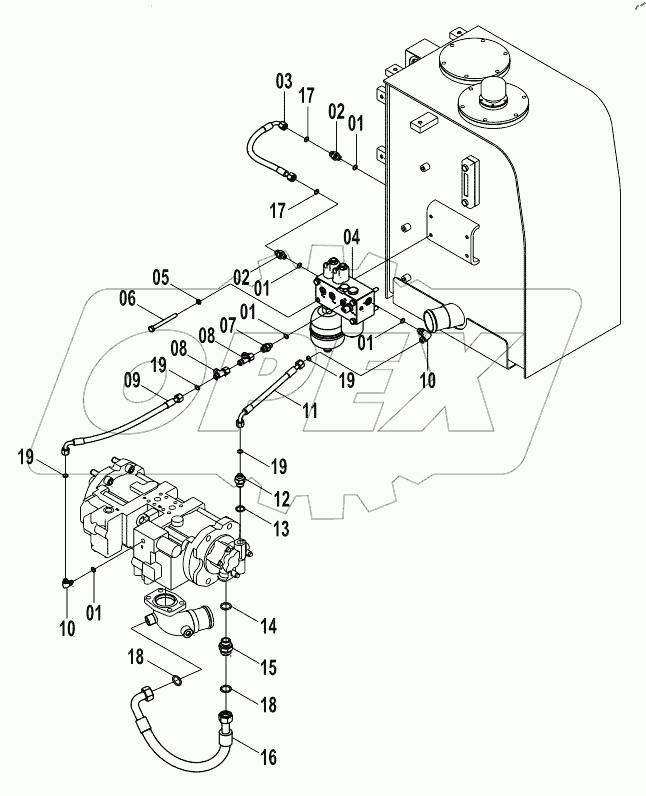  12E0164 PILOT HYDRAULIC SYSTEM (K)
