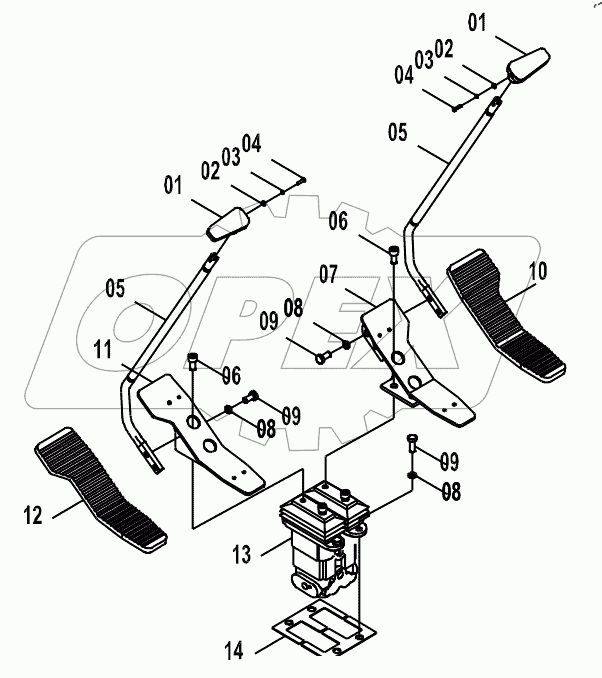  12E0164 PILOT HYDRAULIC SYSTEM (L)