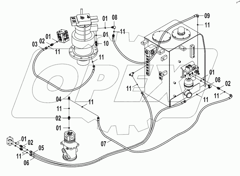  12E0187 PILOT HYDRAULIC SYSTEM (I)
