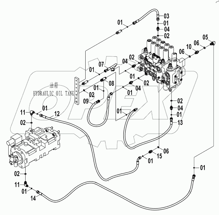  12E0187 PILOT HYDRAULIC SYSTEM (K)