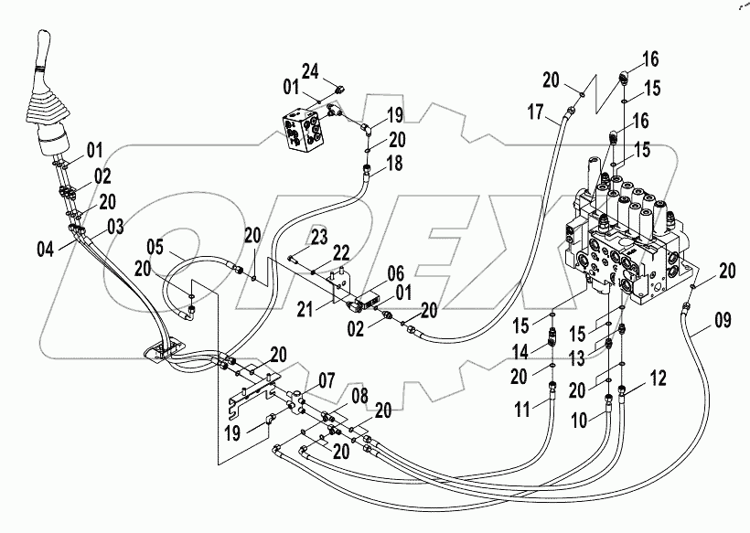  12E0237 PILOT HYDRAULIC SYSTEM (D)