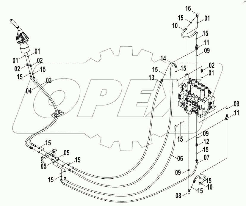  12E0237 PILOT HYDRAULIC SYSTEM (E)