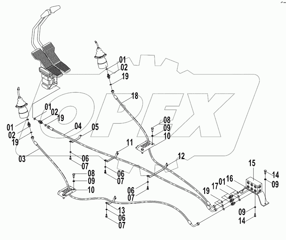  12E0115 (B) PILOT HYDRAULIC SYSTEM (B)