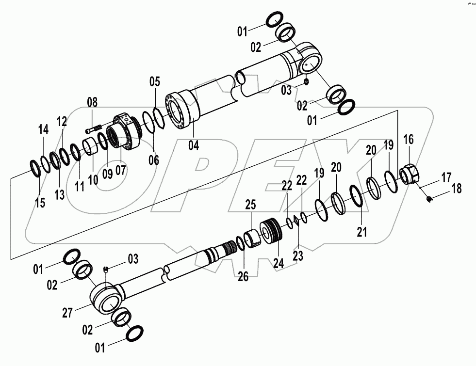  10C0261 001 BOOM CYLINDER AS-RH