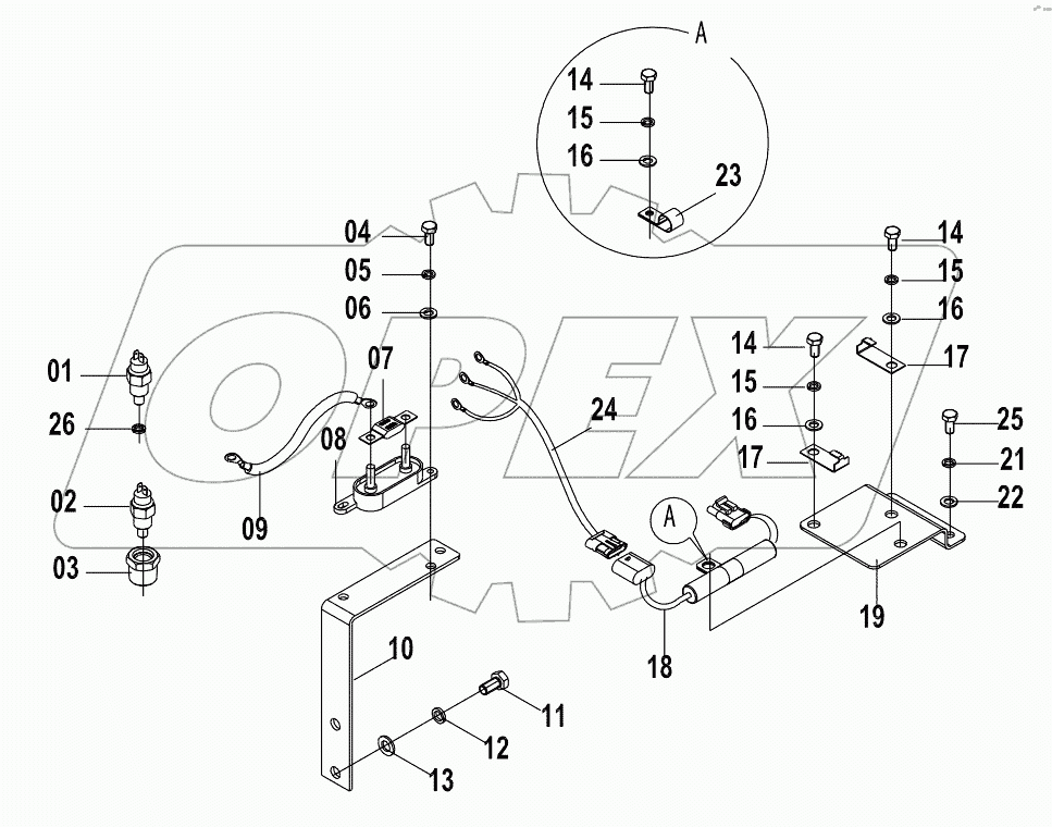 46C5642 (A) ENGINE WIRING AS (A)