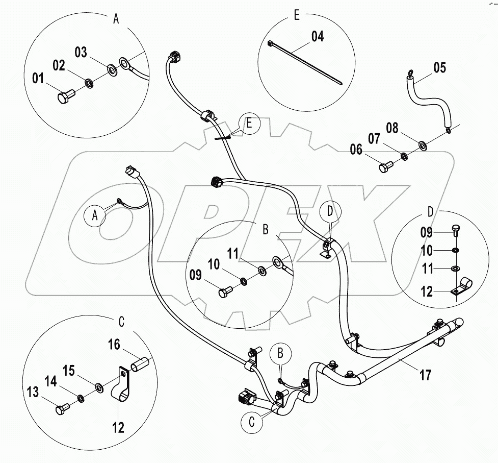  46C5642 (C) ENGINE WIRING AS (C)
