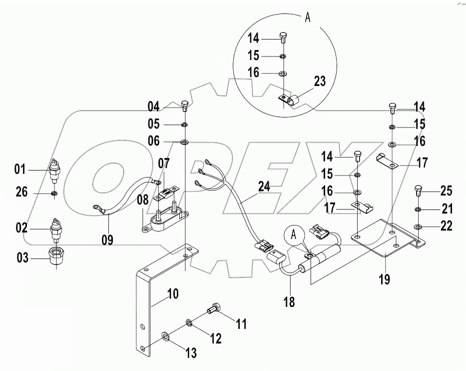  46C3922 (A) ENGINE WIRING AS (A)