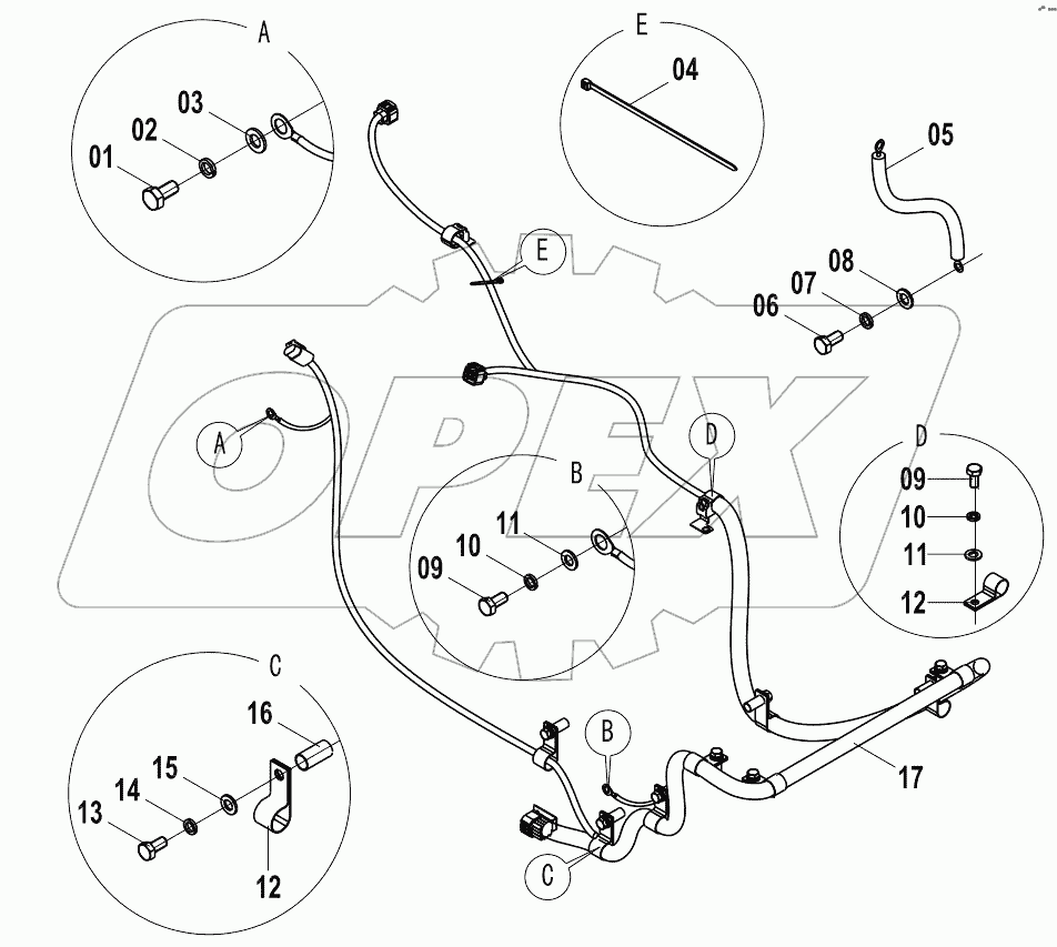  46C3922 (C) ENGINE WIRING AS (C)