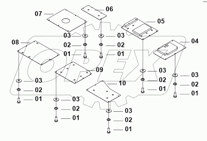  44E0464 (C) ENGINE HOOD AS (C)