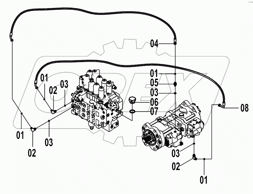  15E0494 (D) MAIN HYDRAULIC PIPING (2)