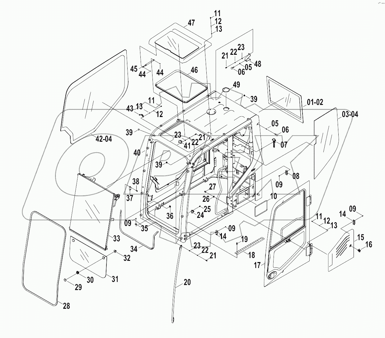 47C1898 CAB IN ASSY (A)