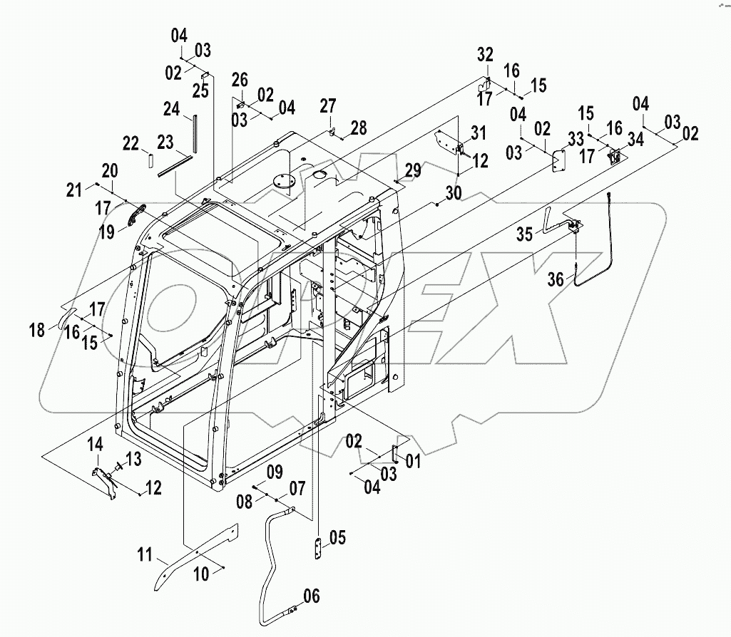 47C1898 CABIN ASSY (B)