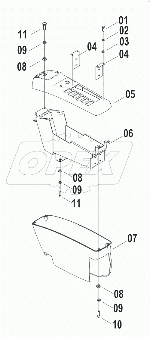 34C1706 001 CONSOLE AS-RH