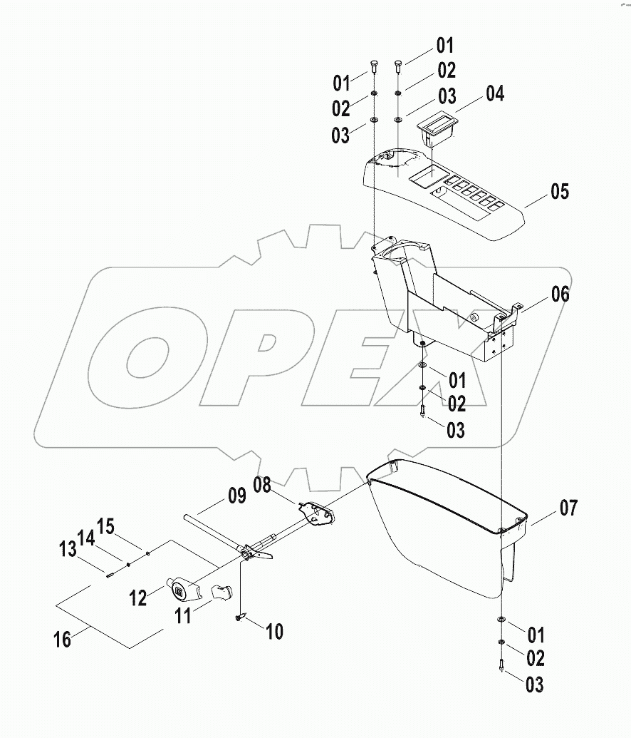 34C1707 002 CONSOLE AS-LH