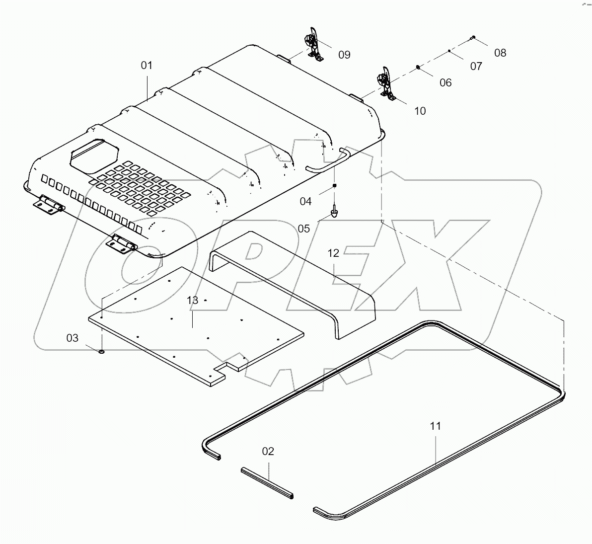 48C1936 002 ENGINE HOOD