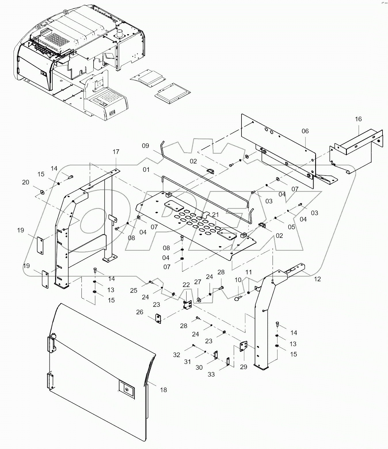 44Y0050 001 ENGINE HOOD AS