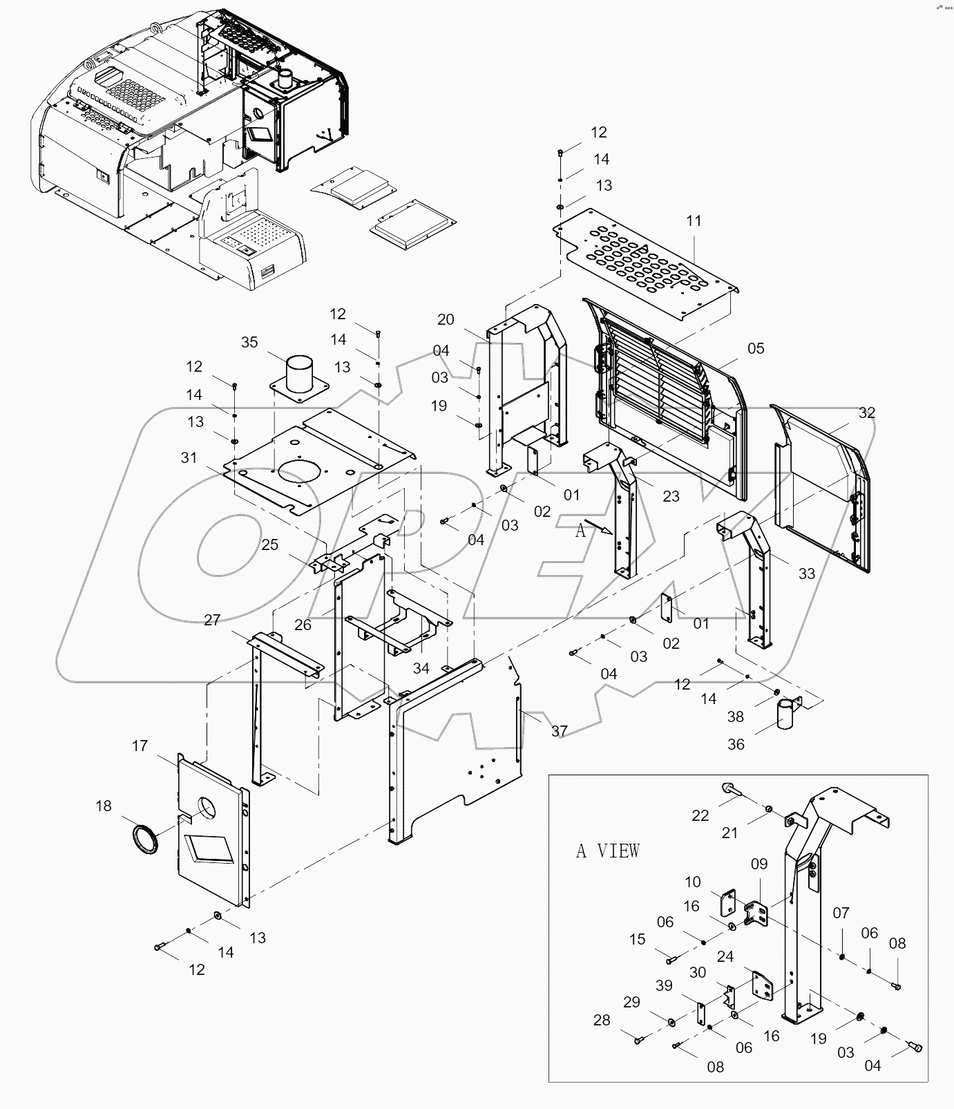 44Y0057 001 ENGINE HOOD AS
