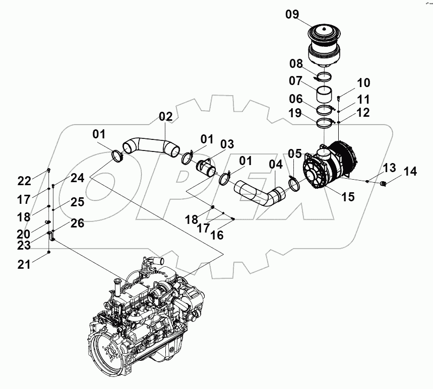 40C3477 (A) AIR CLEANER SUPPORT