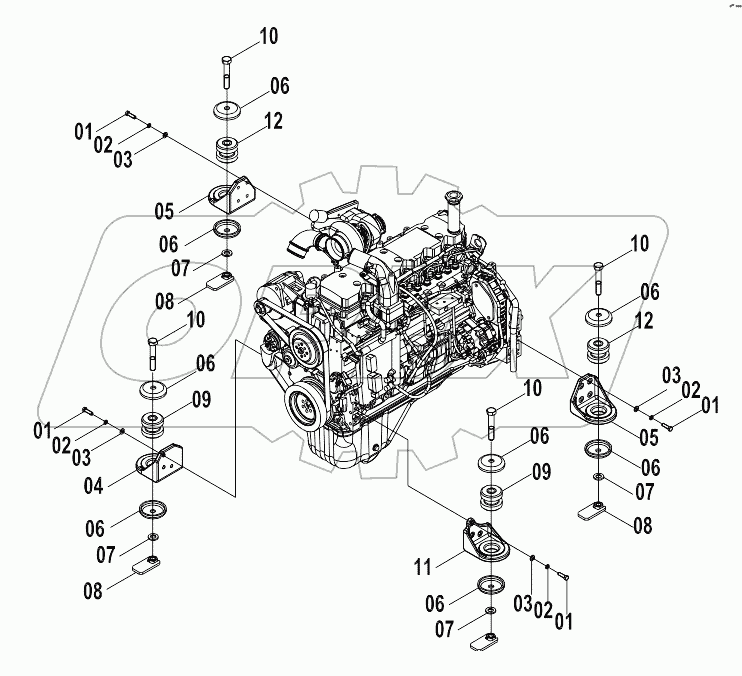 40C3479 (C) ENGINE SUPPORT