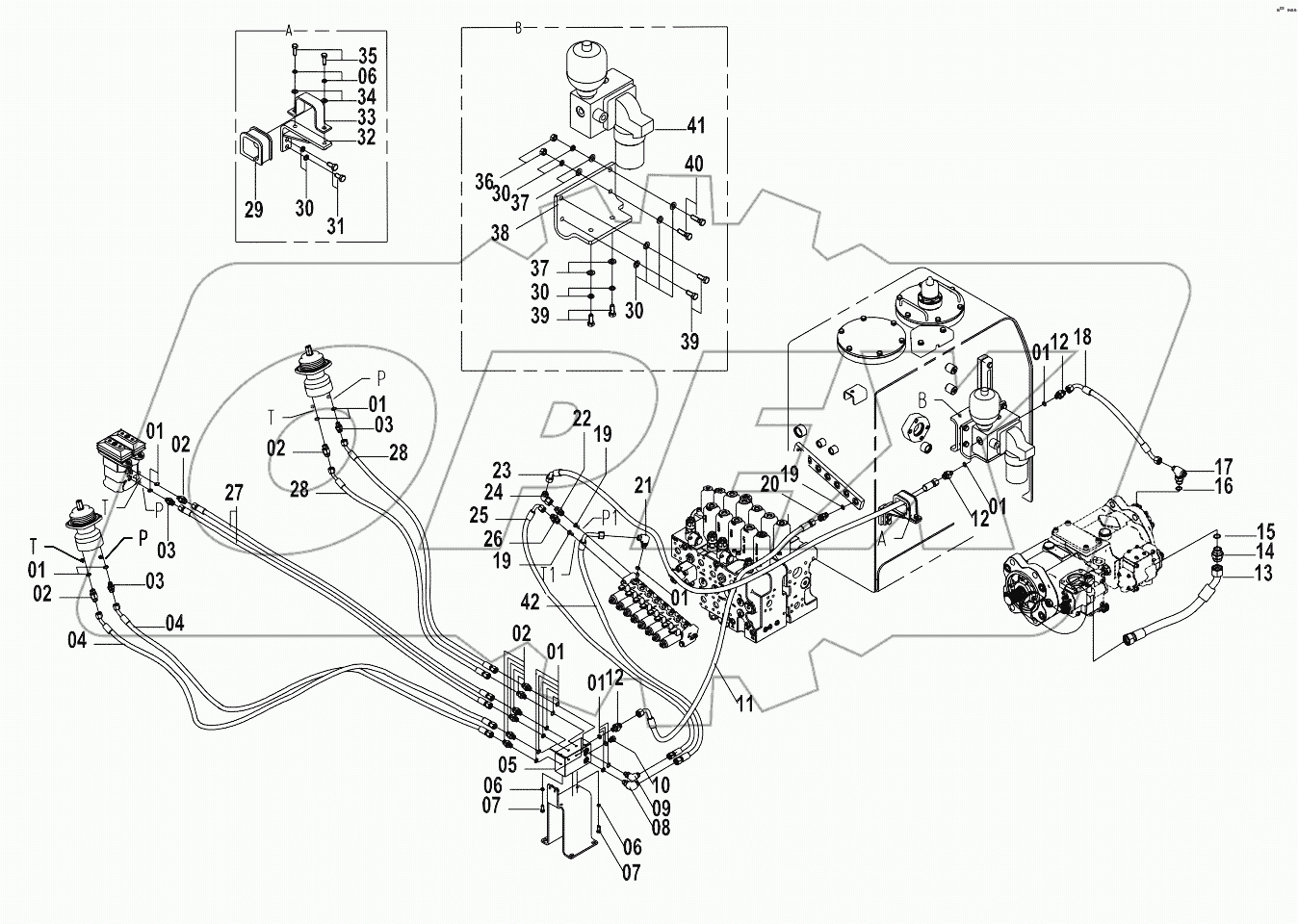 12E0255 (D) OIL INLET AND OUTLET CIRCUIT