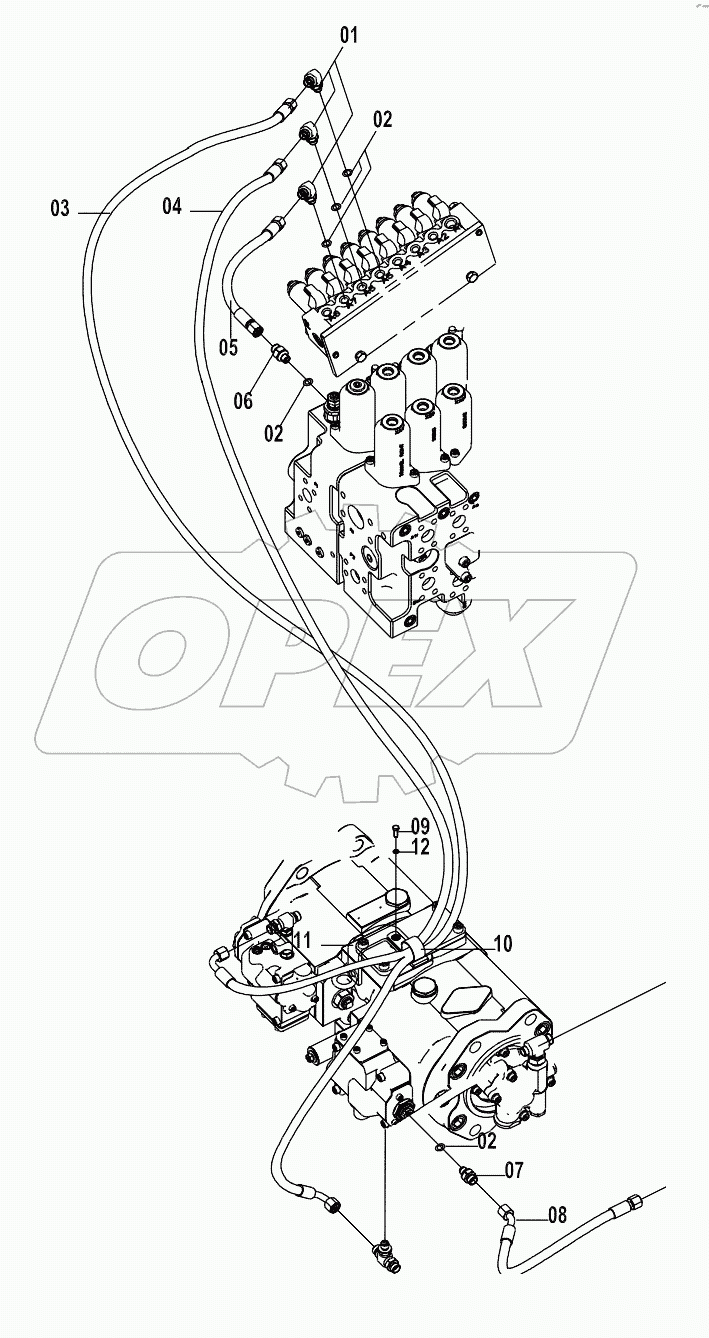 12E0255 (E) PILOT HYDRAULIC SYSTEM (E)