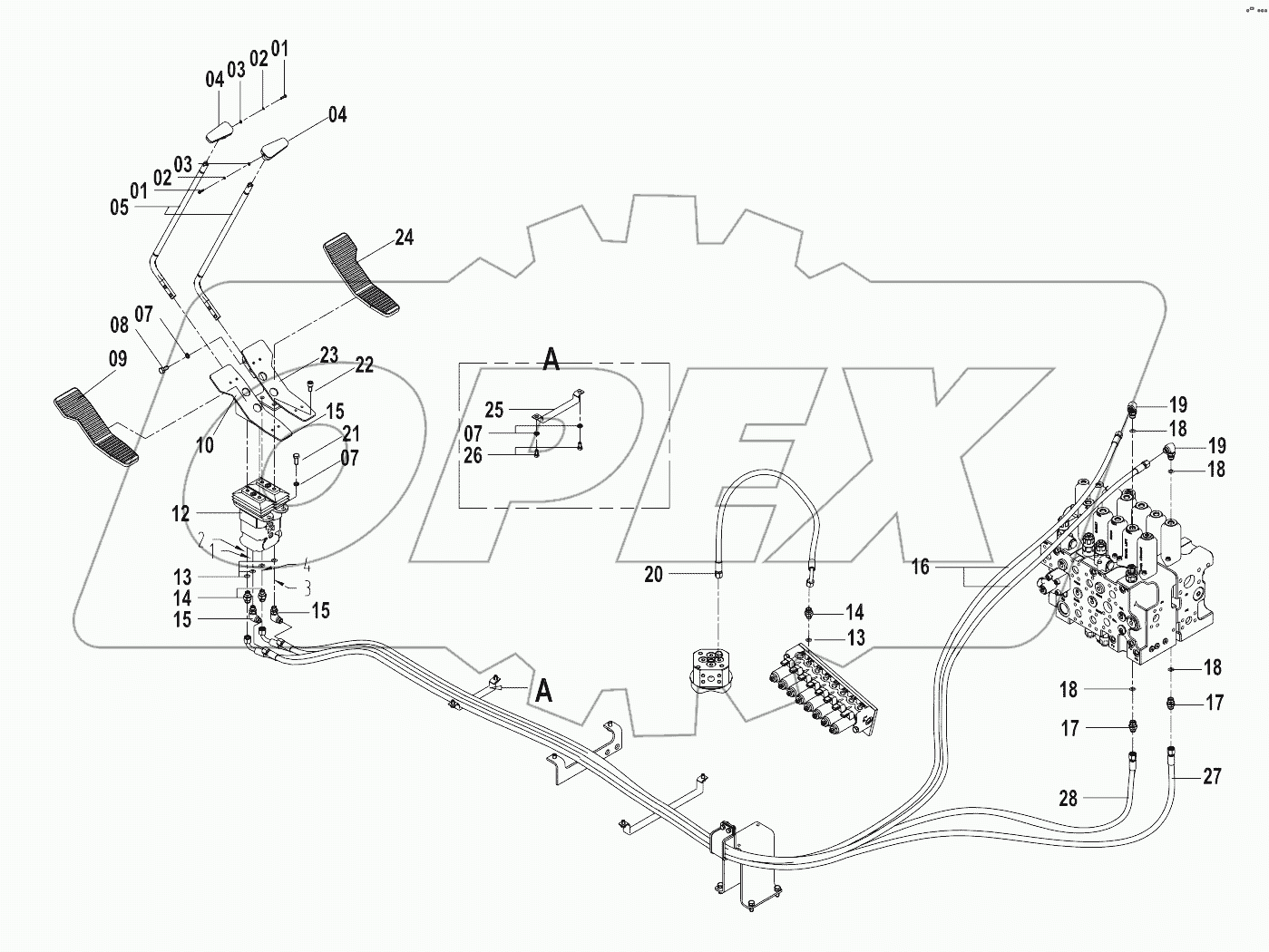 12Y0020 (C) TRAVEL FUNCTION PILOT CIRCUIT