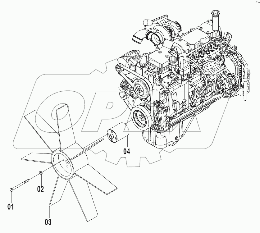 40C3489 (A) FAN SUPPORT
