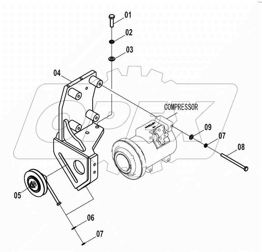 46C2129 000 COMPRESSOR BRACKET AS