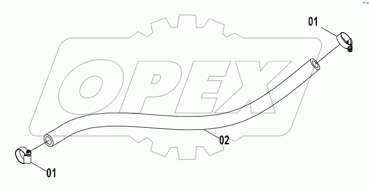 46C7257 000 WATER HOSE