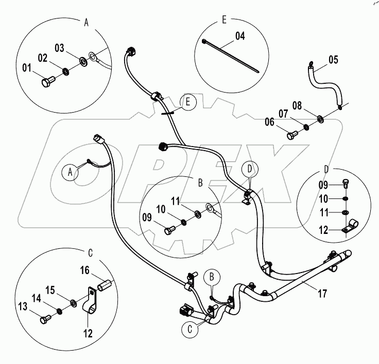  46C3922(C) ENGINE WIRING AS